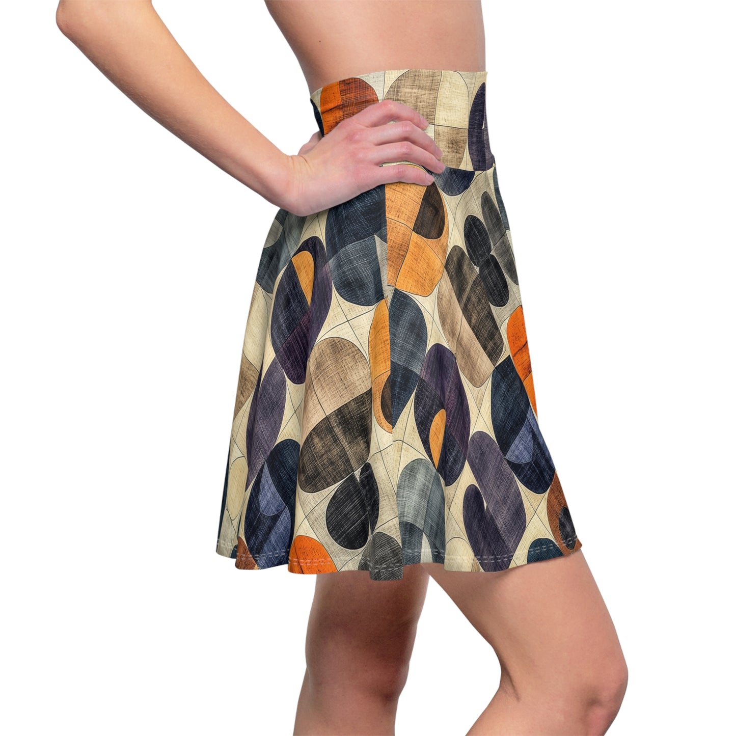 Retro Grid Revival - Skater Skirt