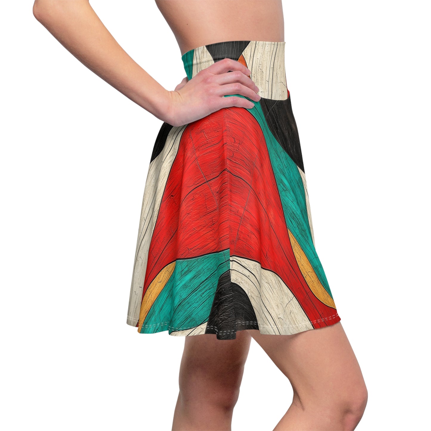 Vibrant Flow Skater Skirt