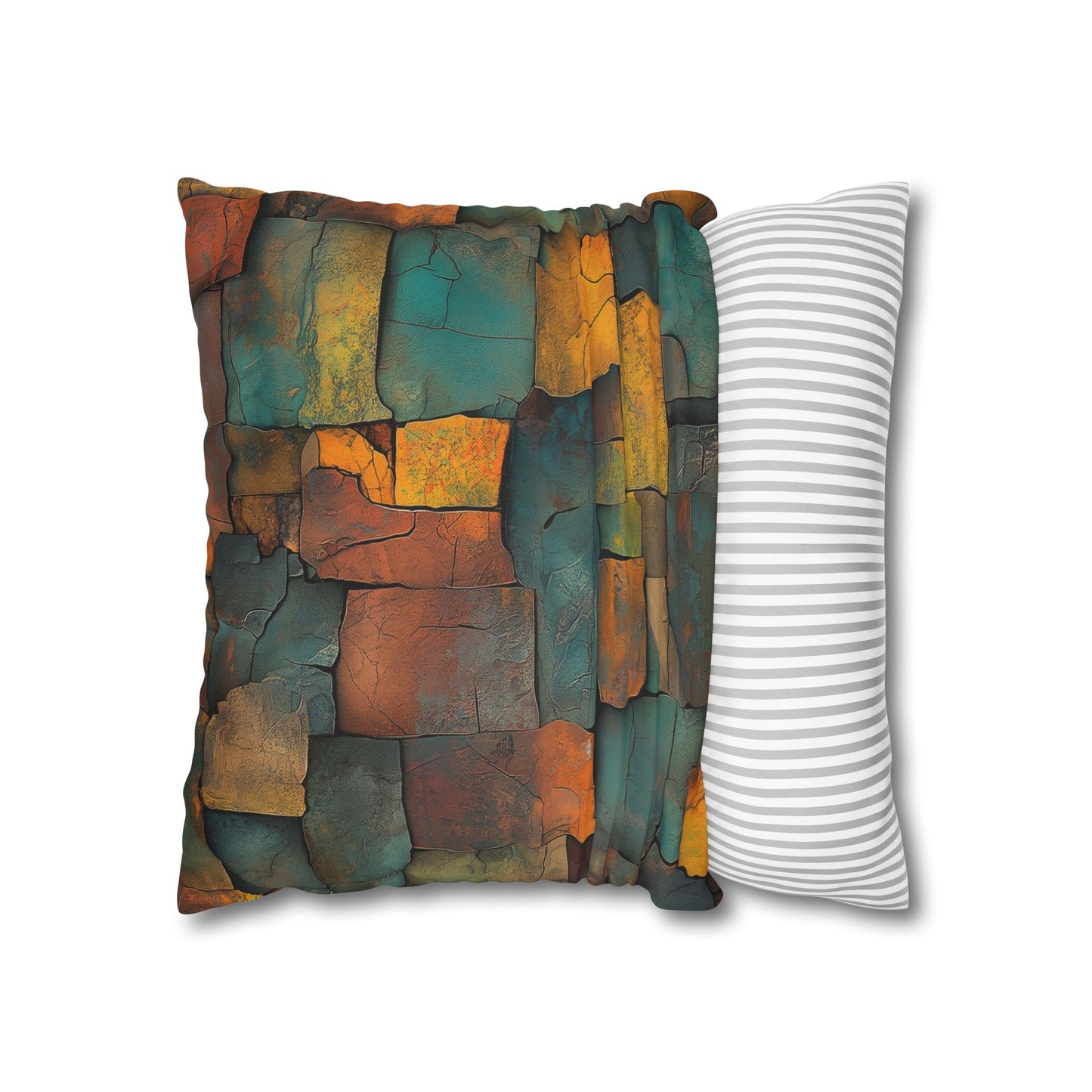 Tiled Mosaic Dreams - Square Polyester Pillowcase