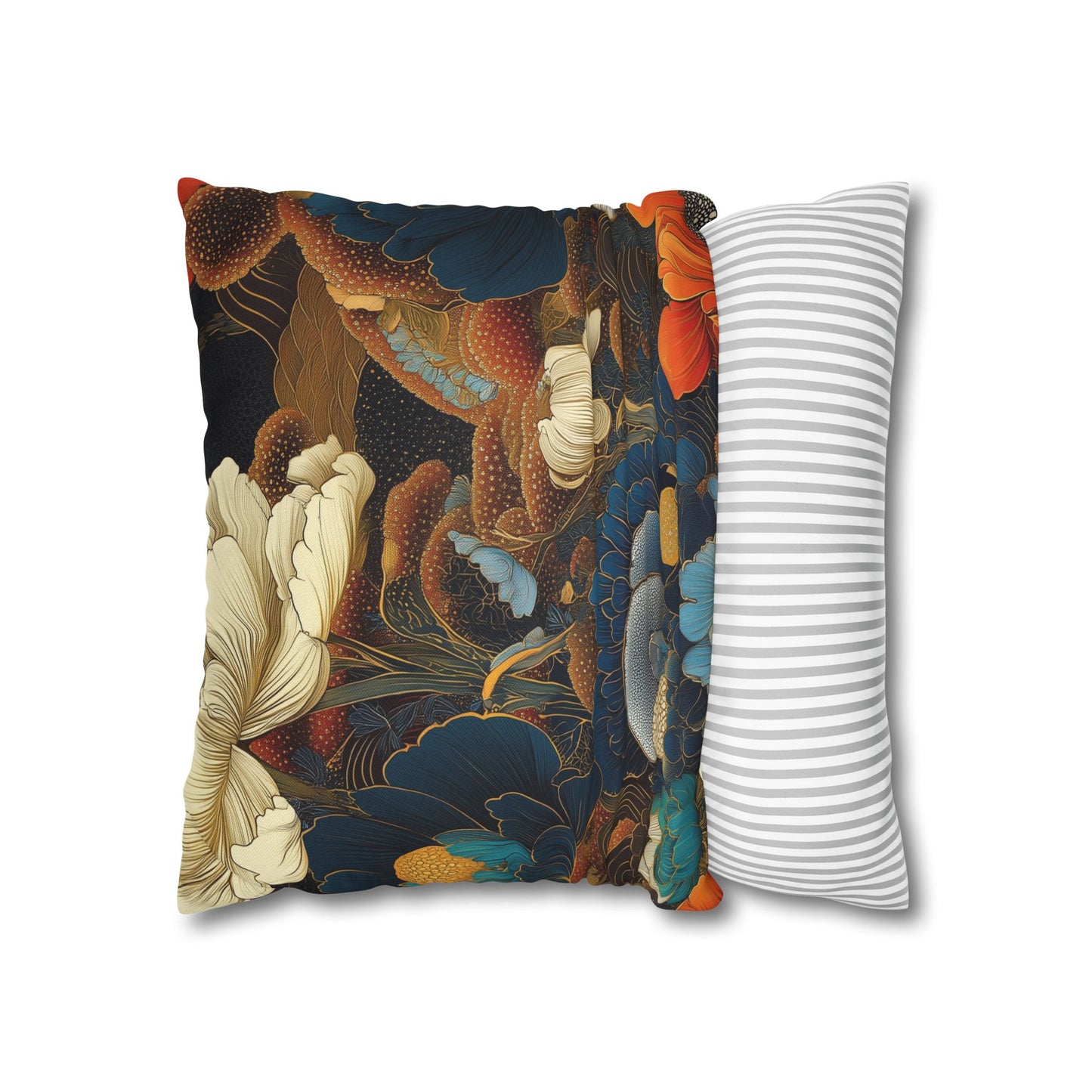 Midnight Garden - Square Polyester Pillowcase