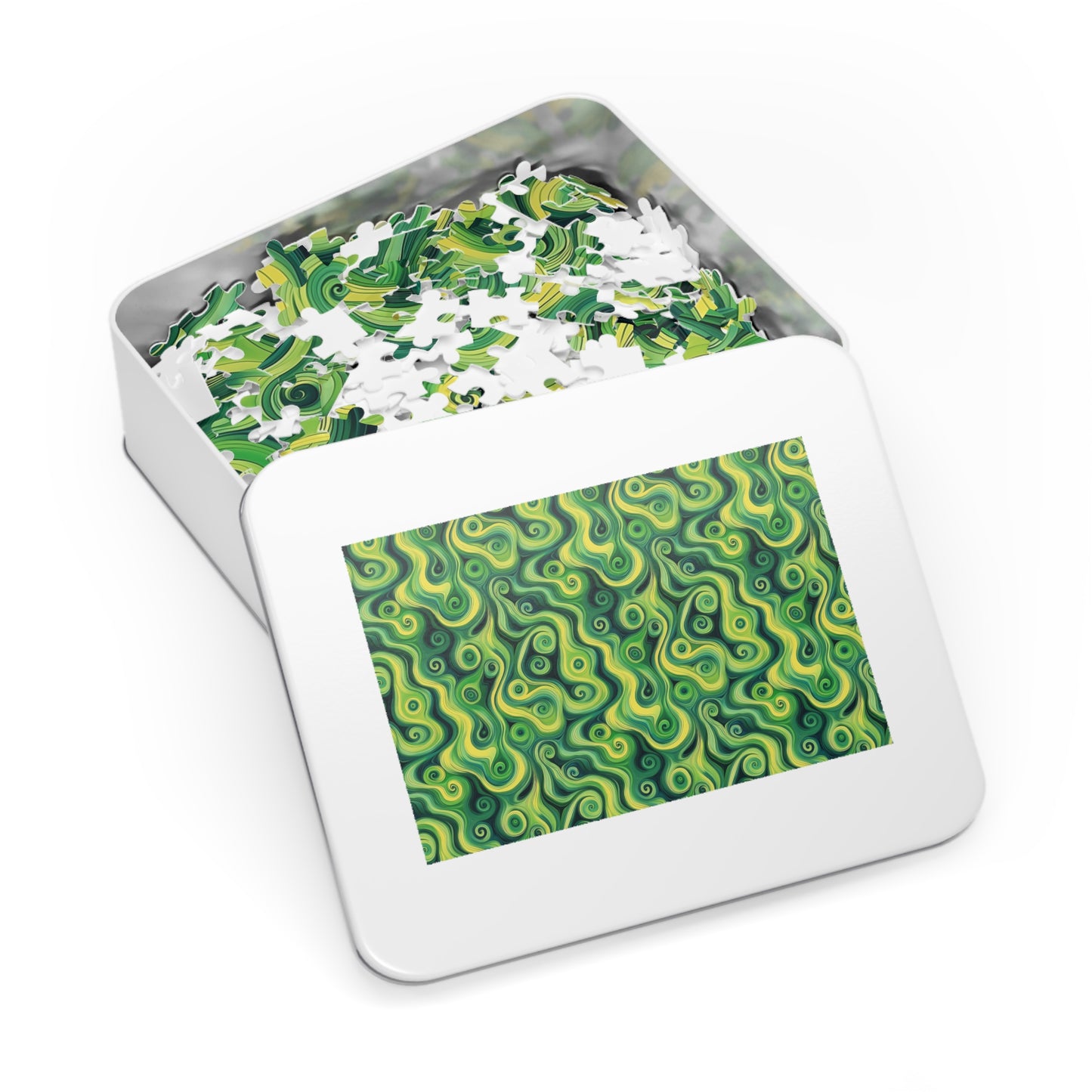 Green Swirlino Jigsaw Puzzle 1