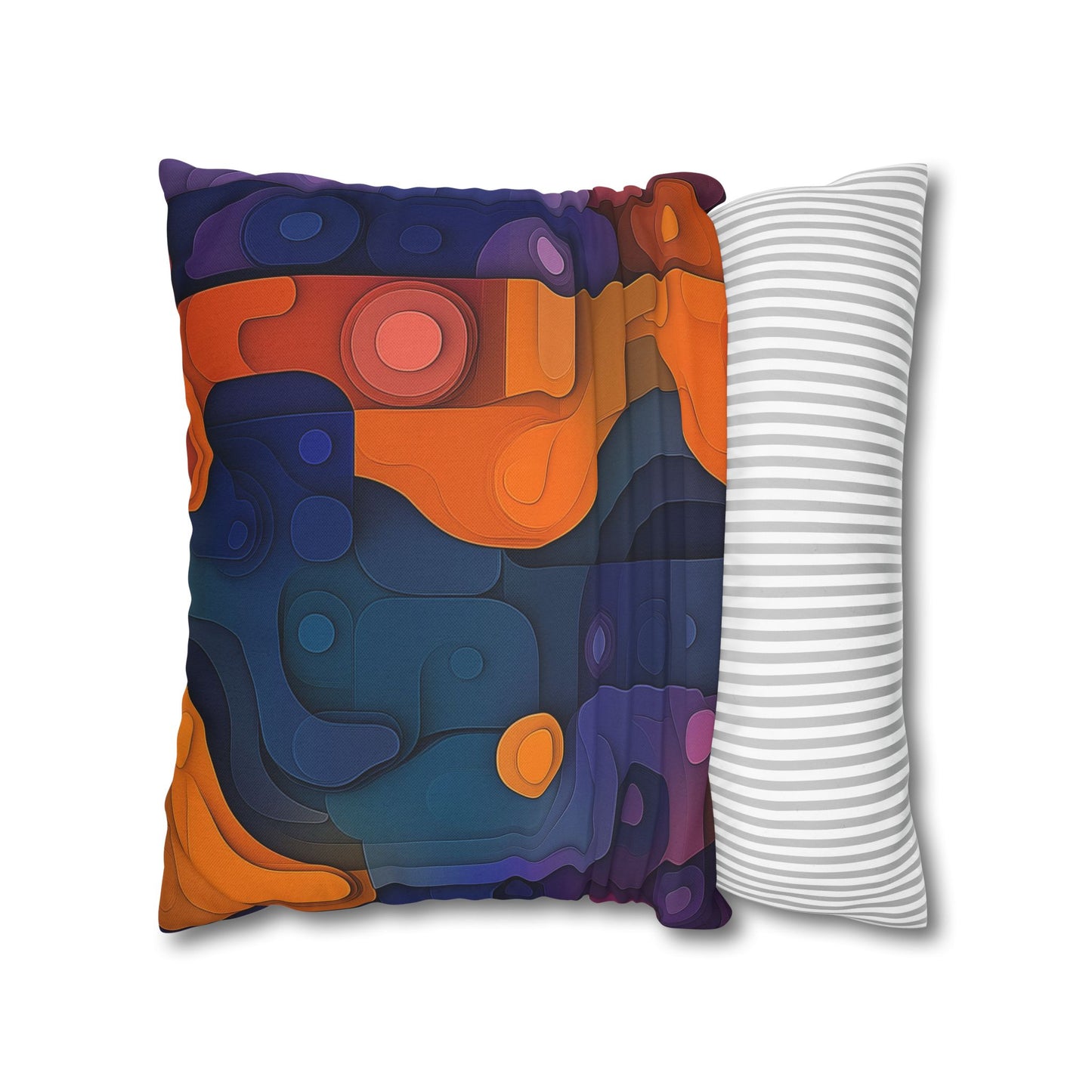 Fluid Harmony- Square Polyester Pillowcase