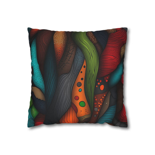 Organic Symphony - Square Polyester Pillowcase