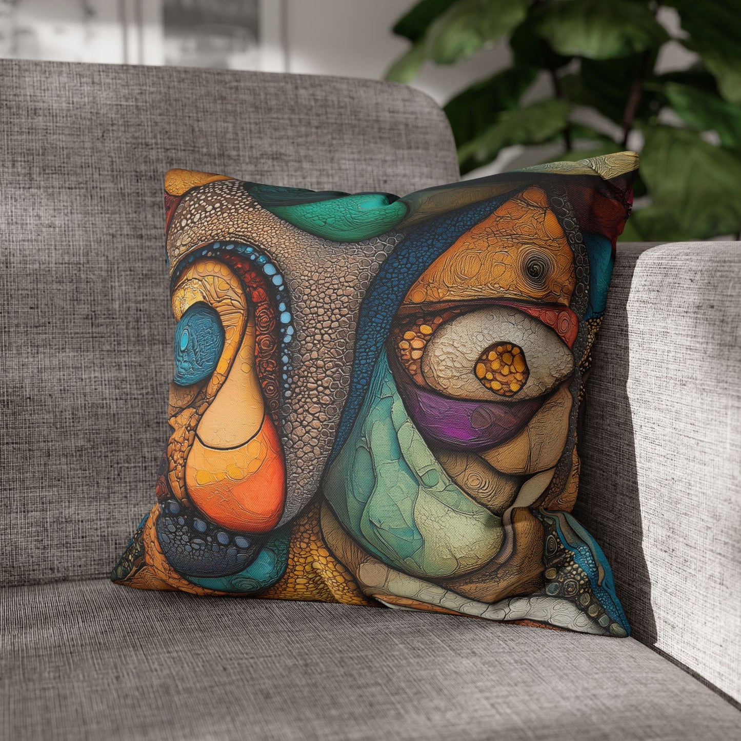 Swirling Depths - Square Polyester Pillowcase