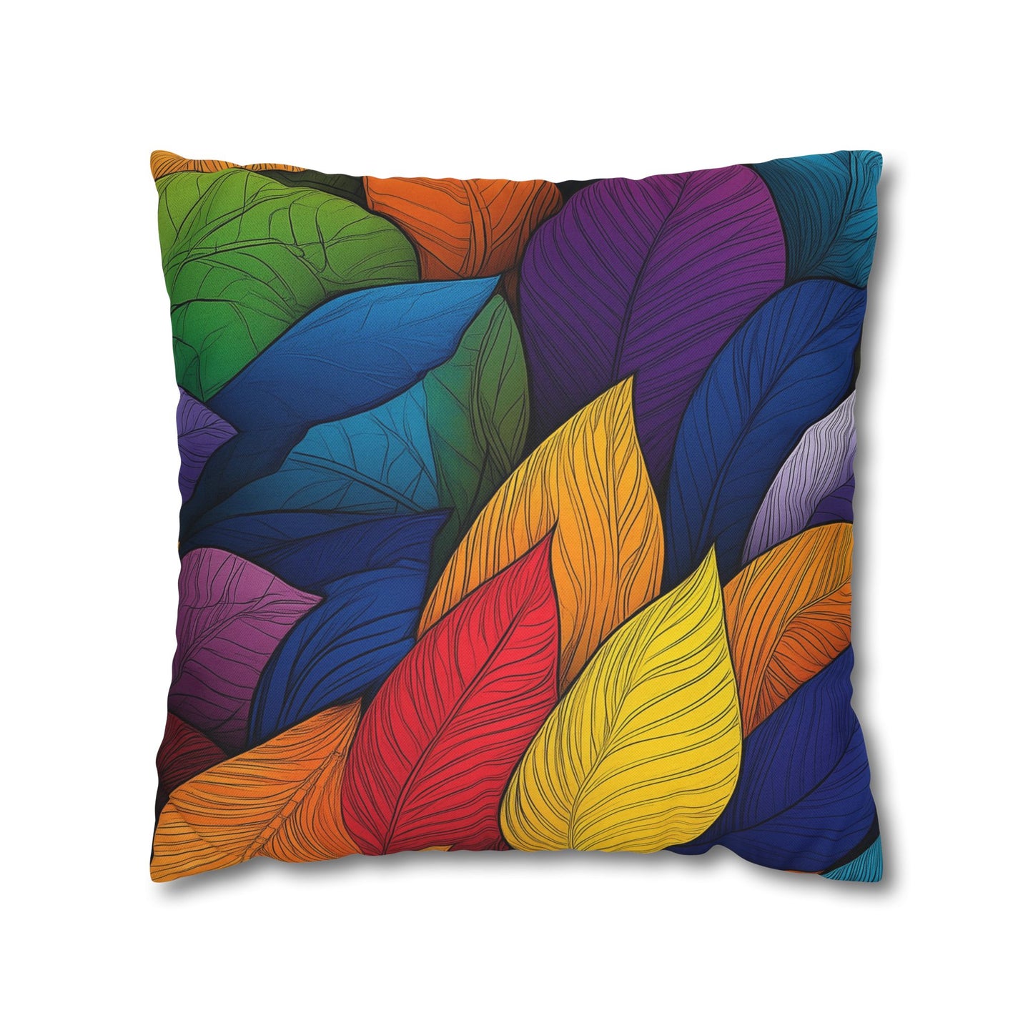 Vibrant Foliage- Square Polyester Pillowcase