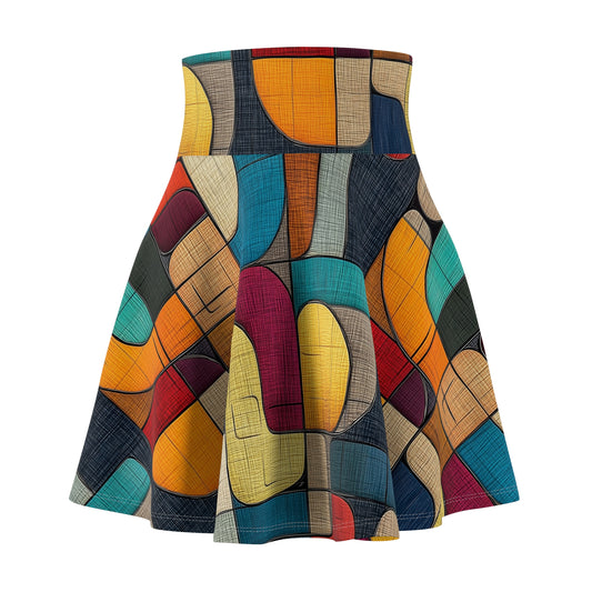 Vibrant Tessellation Skater Skirt