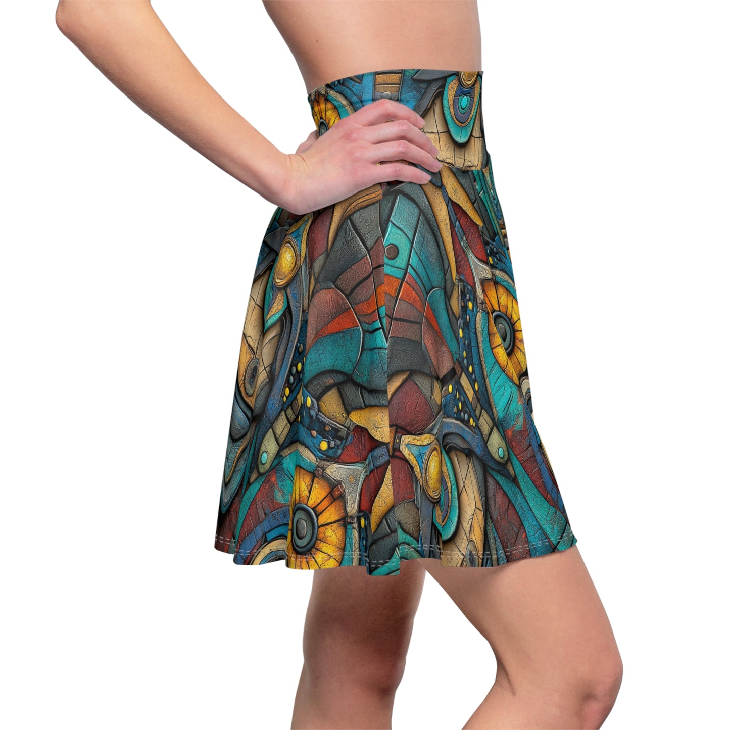 Geometric Dreamcatcher - Skater Skirt