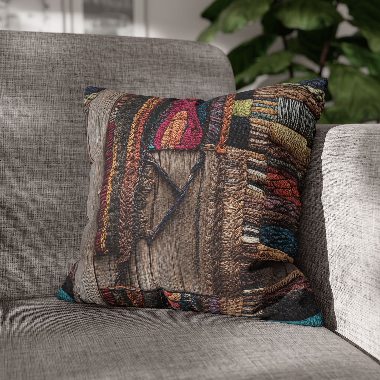 Woven Wonders - Square Polyester Pillowcase