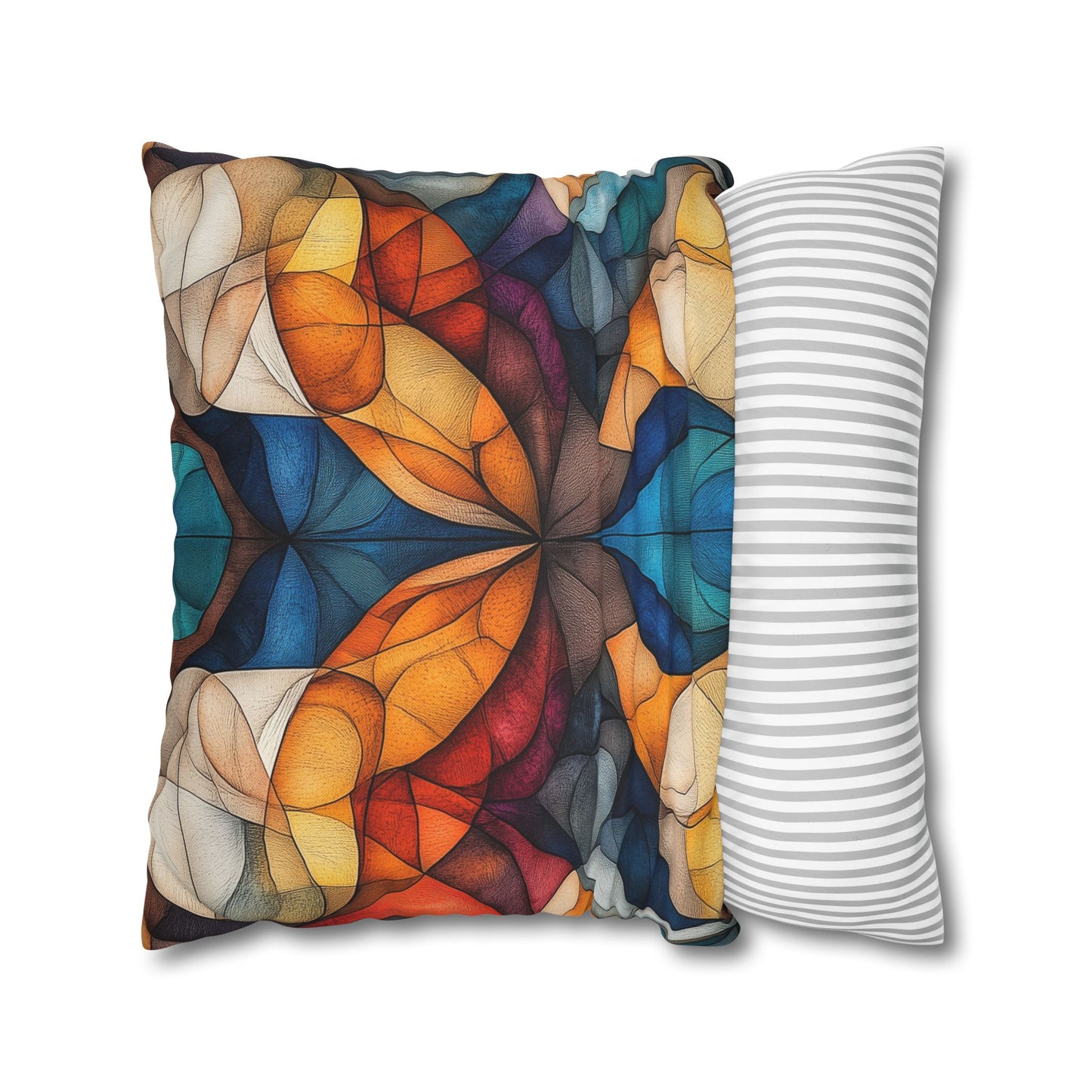 Stained Glass Reverie - Square Polyester Pillowcase