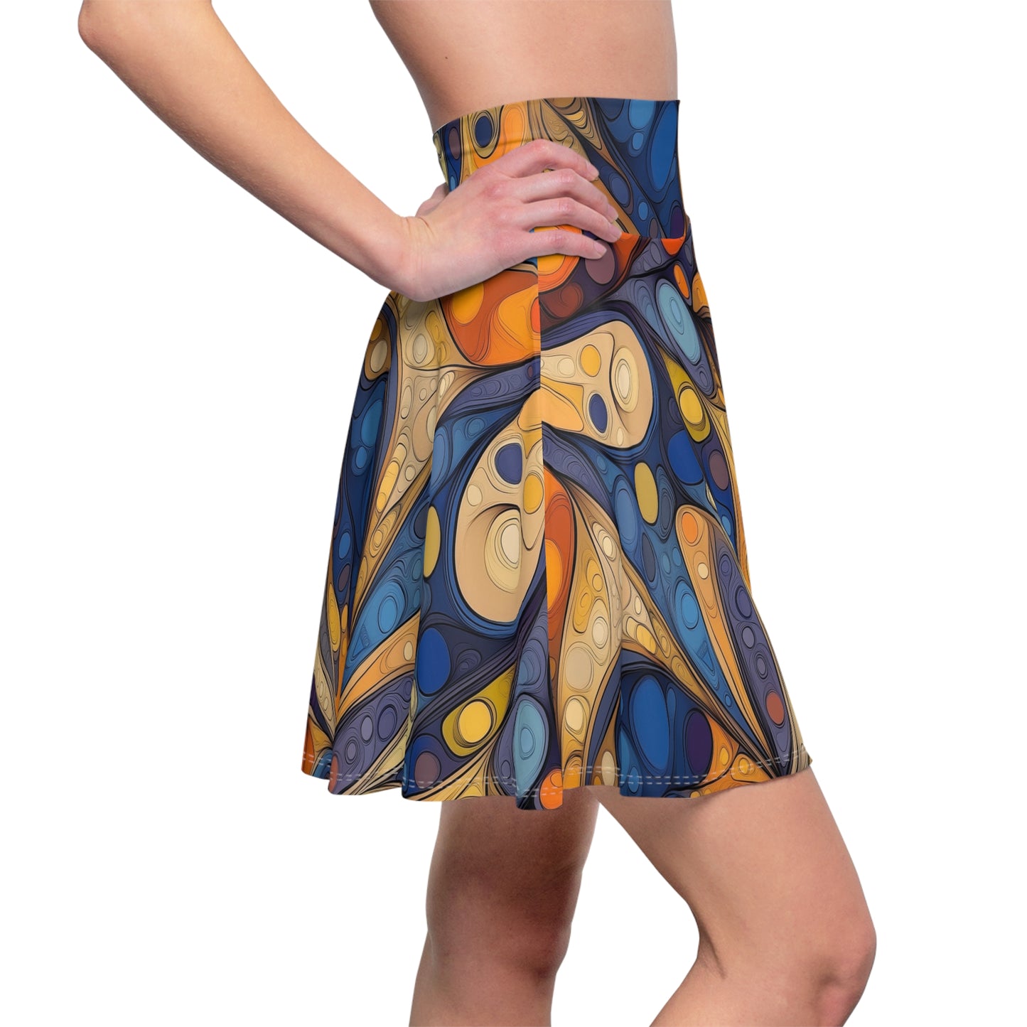 Cosmic Cellular Symphony - Skater Skirt