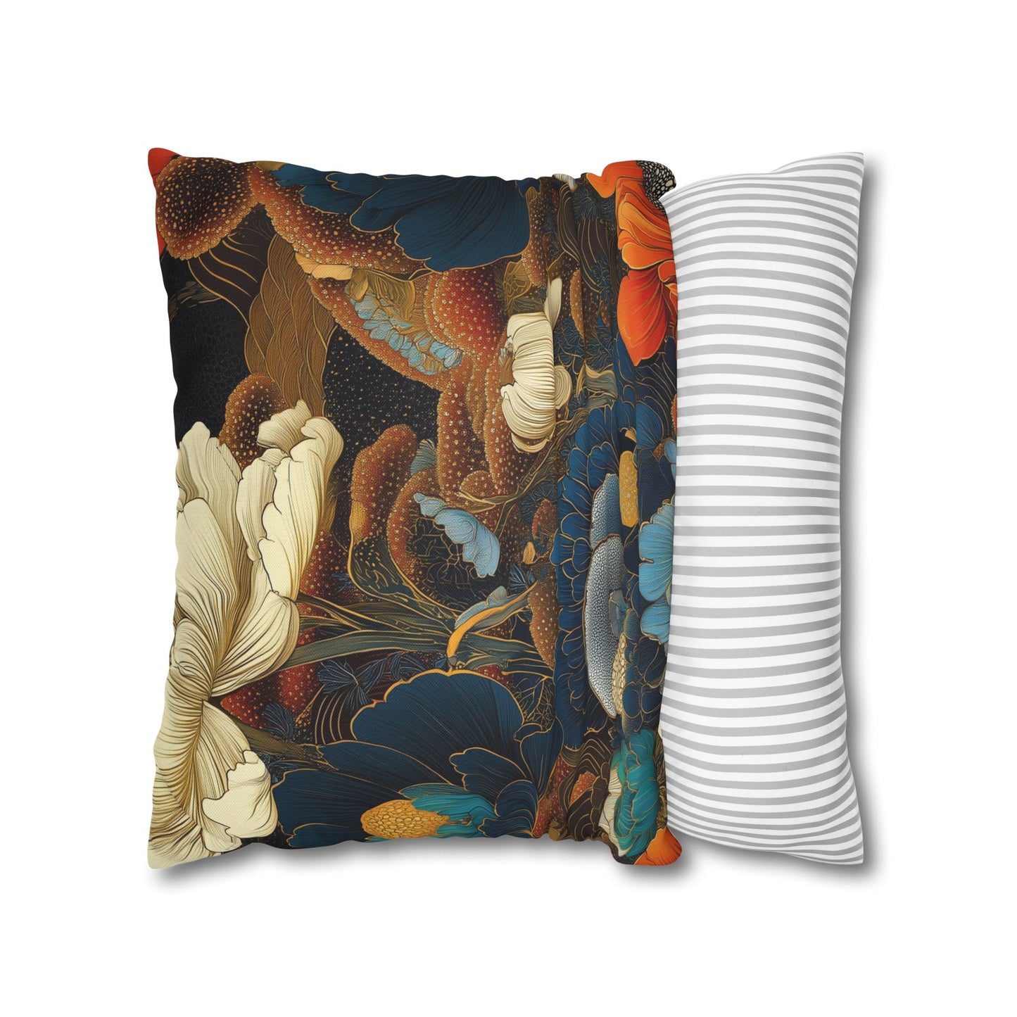 Midnight Garden - Square Polyester Pillowcase