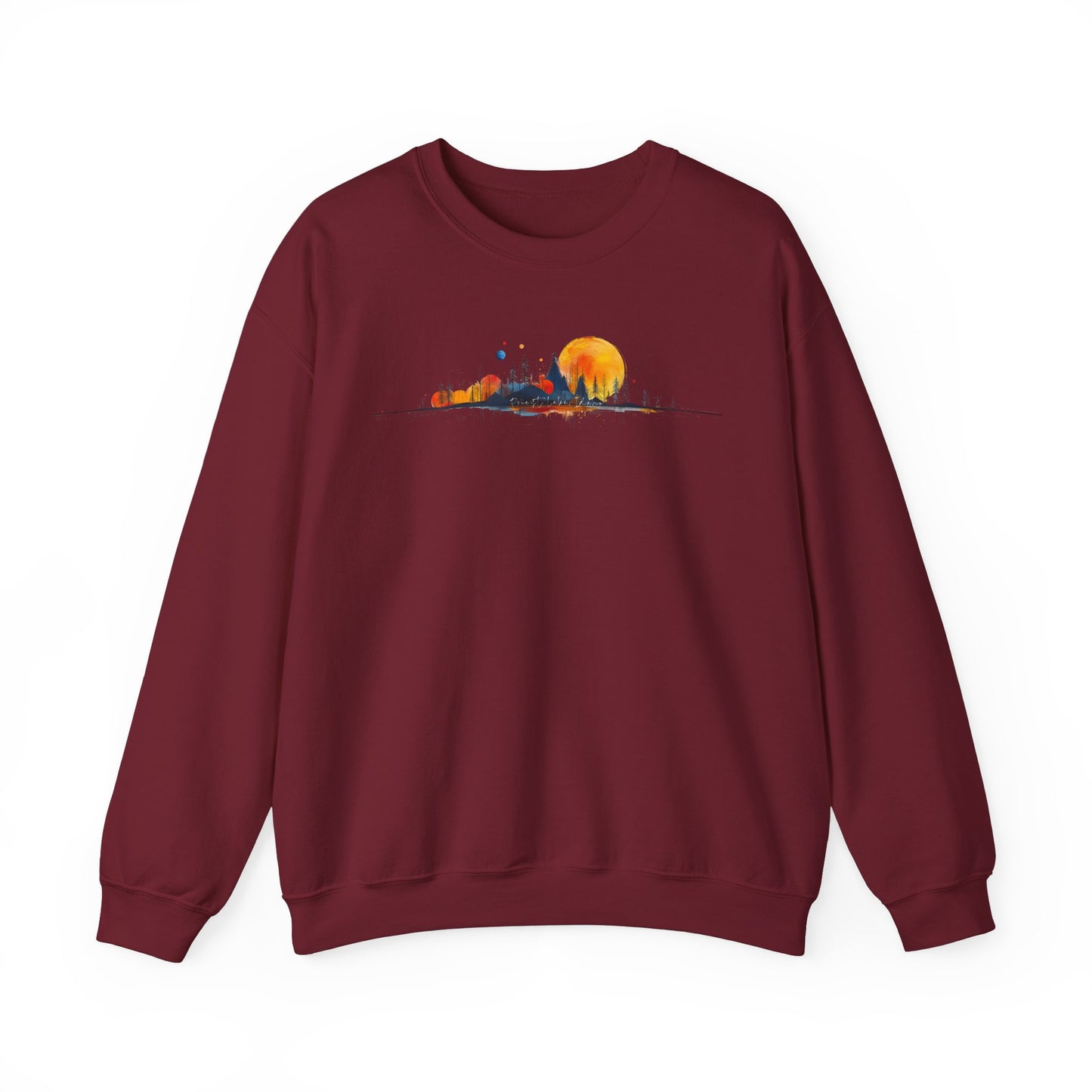 Priest Lake Geometry 4 Heavy Blend™ Crewneck Sweatshirt