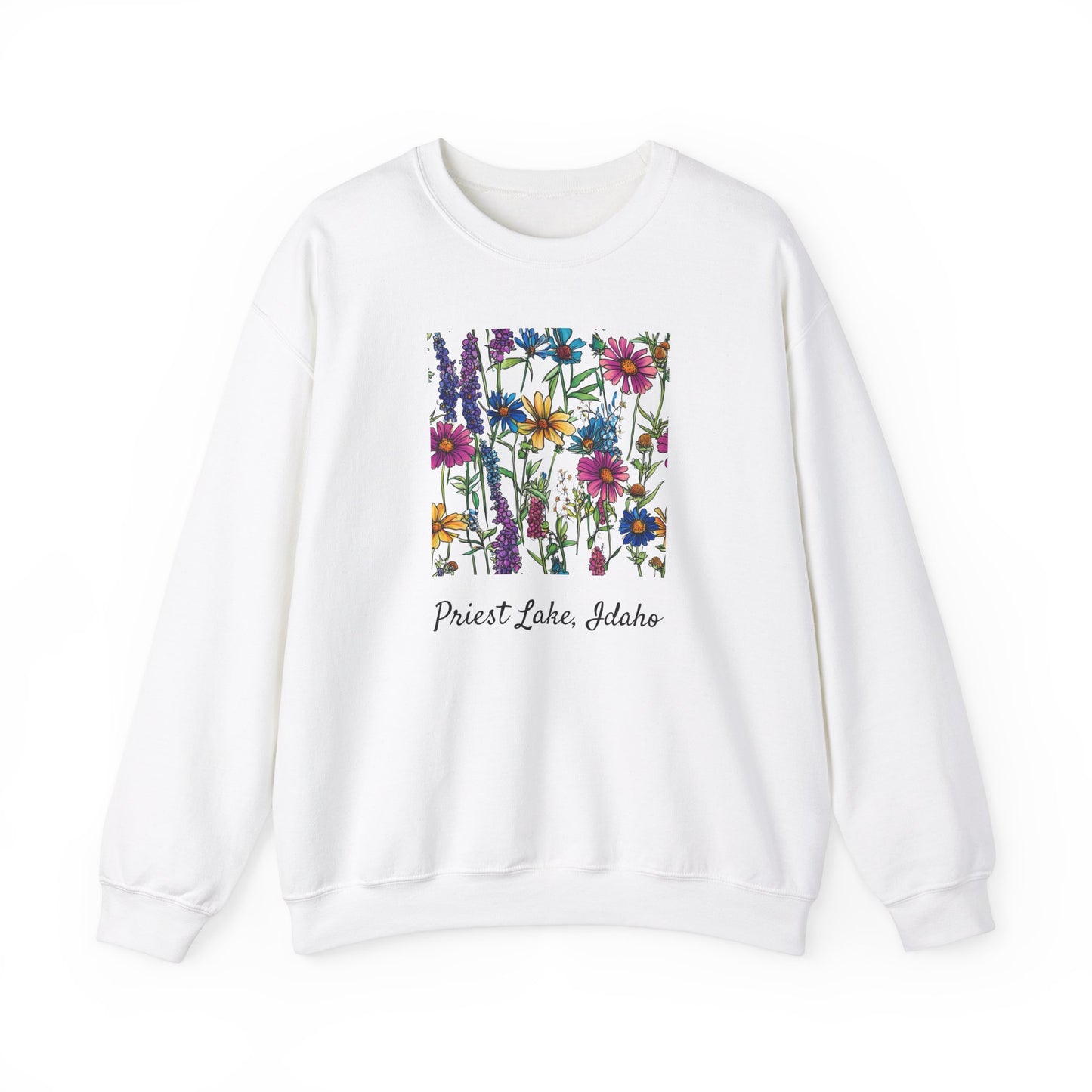 Priest Lake Wildflower Lake Ultra Cotton Crewneck Sweatshirt