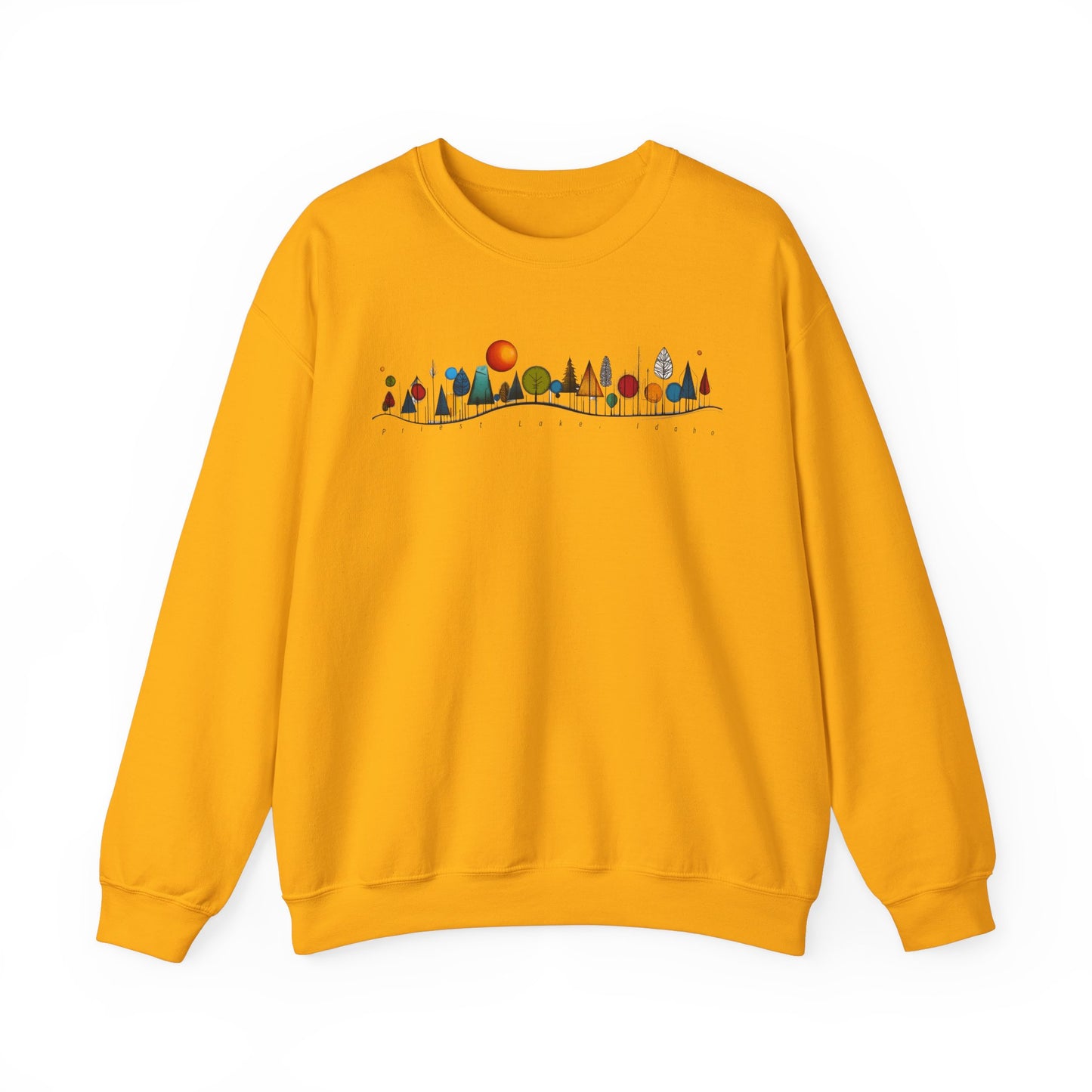 Priest Lake Geometry 5 Heavy Blend™ Crewneck Sweatshirt