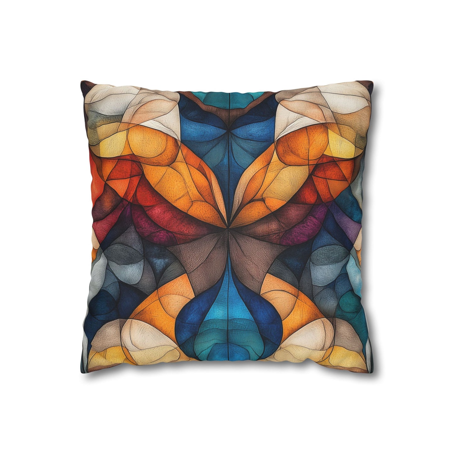 Stained Glass Reverie - Square Polyester Pillowcase