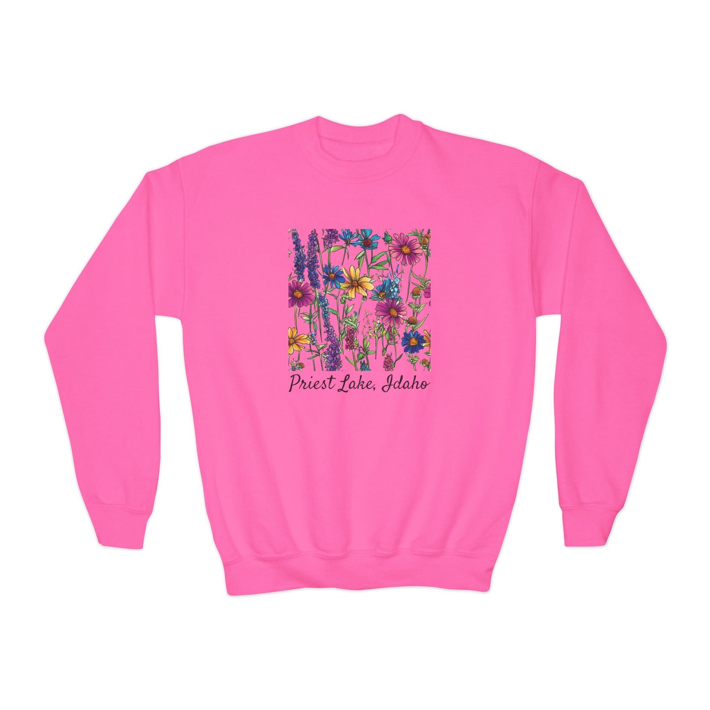 Priest Lake Wildflower Youth Crewneck Sweatshirt