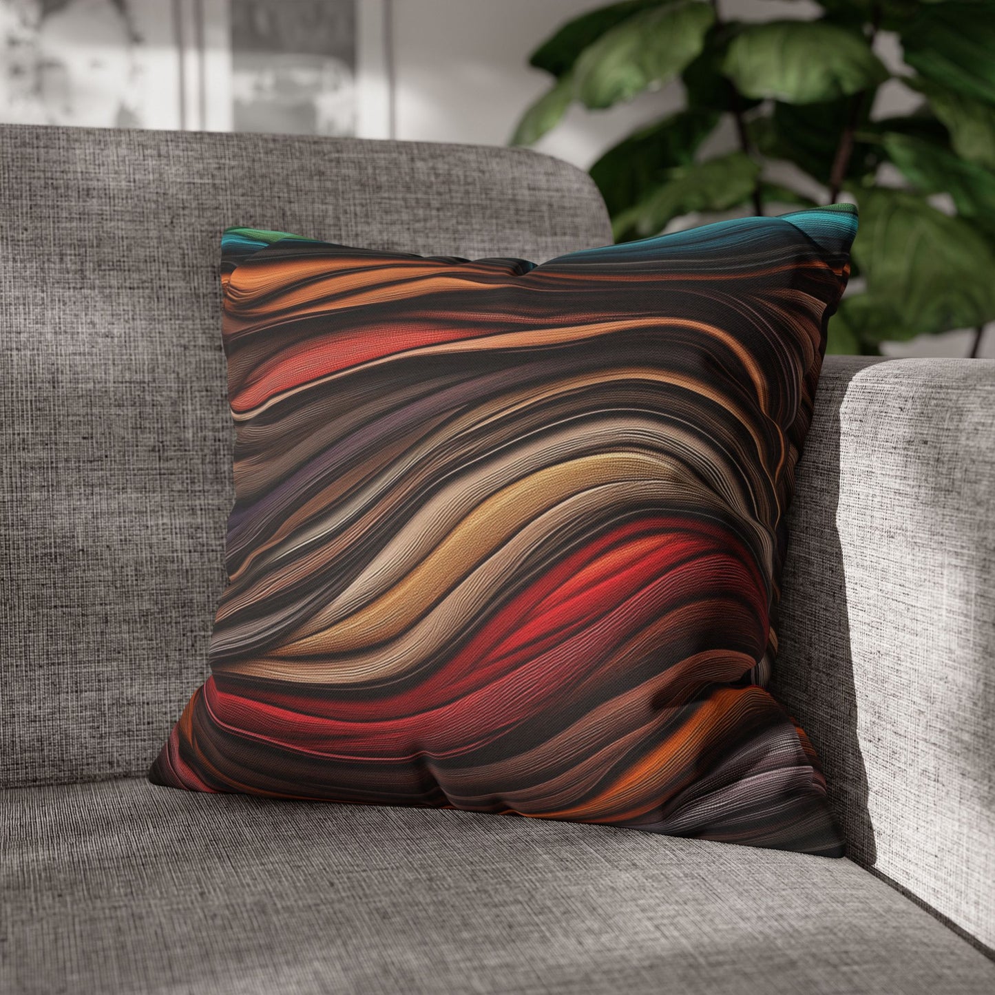 Fluid Waves - Square Polyester Pillowcase