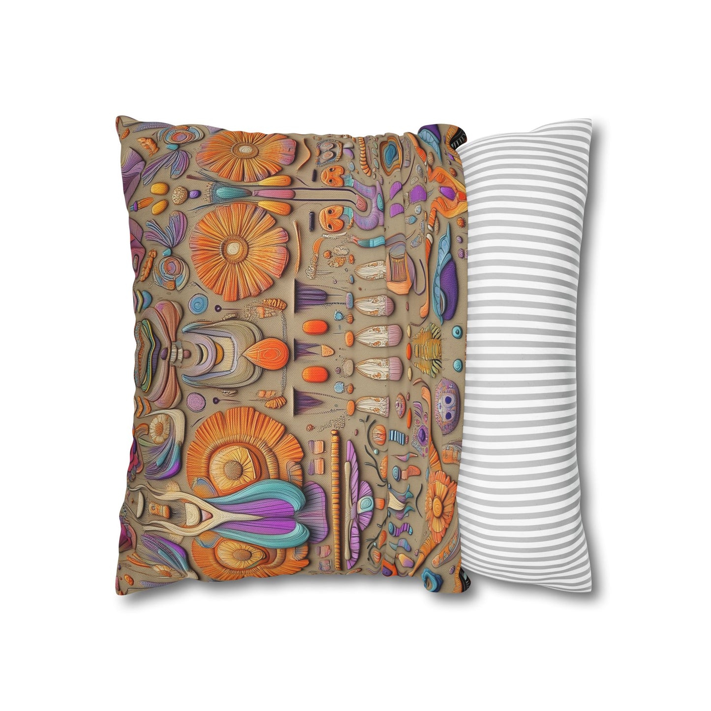 Kaleidoscopic Reverie- Square Polyester Pillowcase