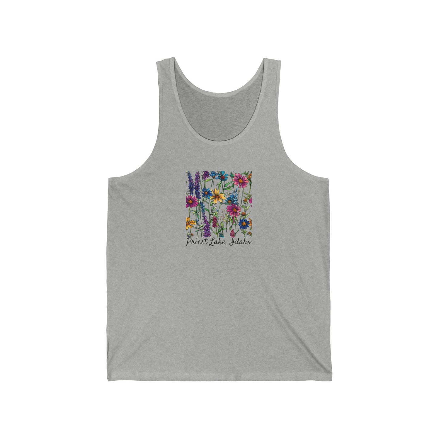 Priest Lake Wildflower Unisex Jersey Tank