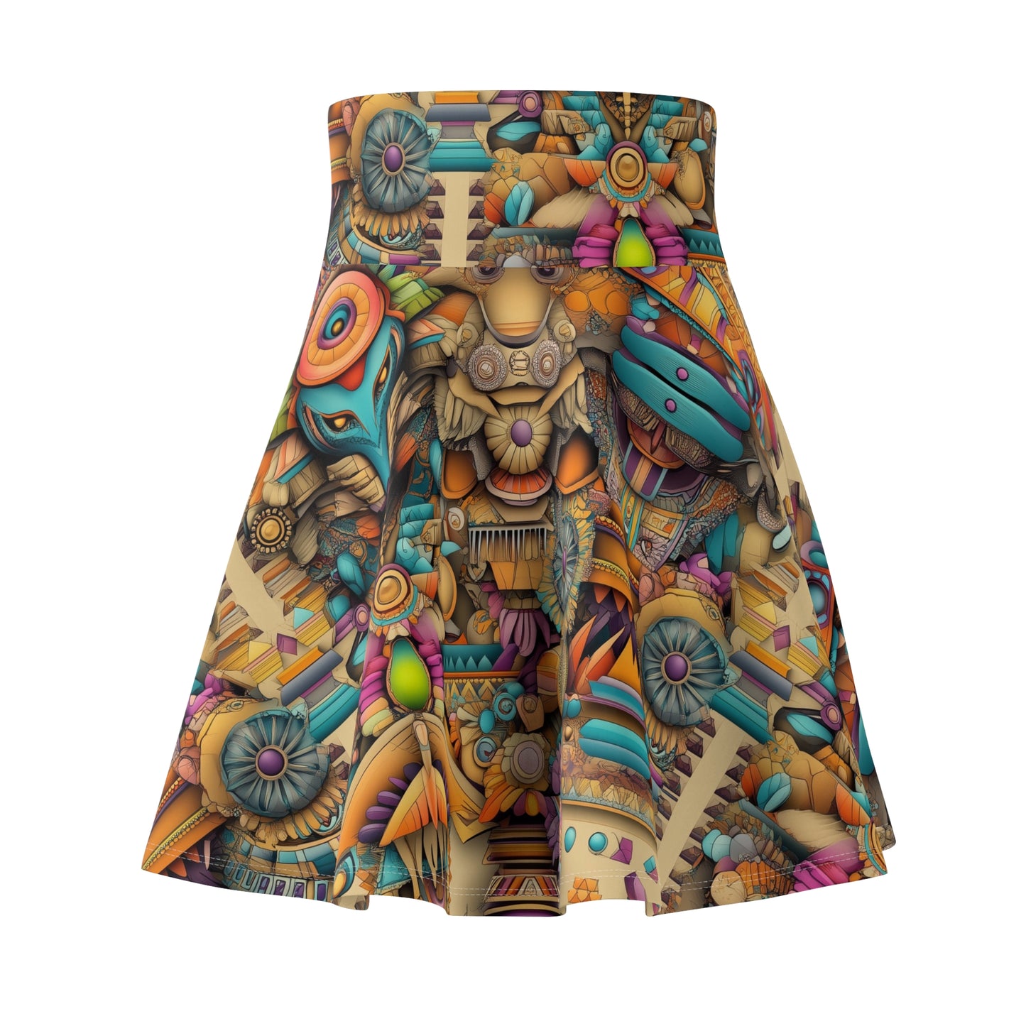 Kaleidoscopic Creatures - Skater Skirt