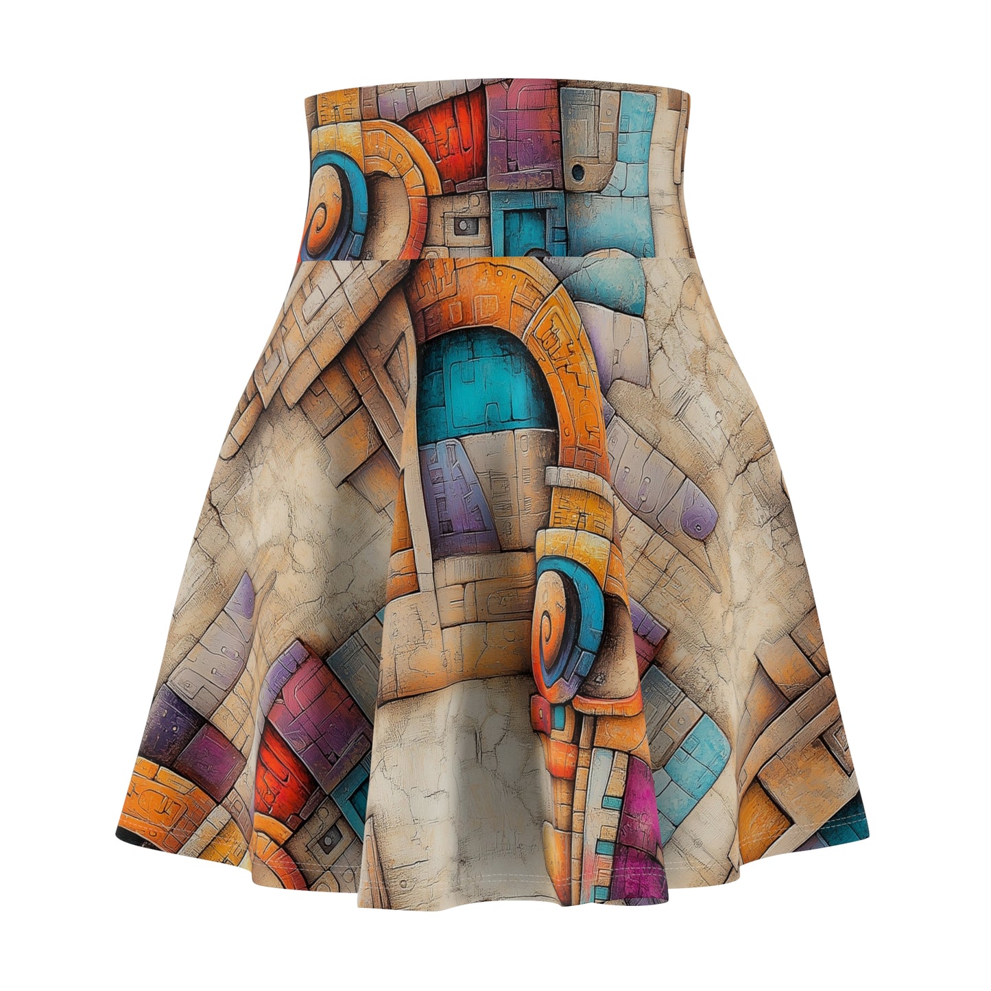 Geometric Fusion - Skater Skirt