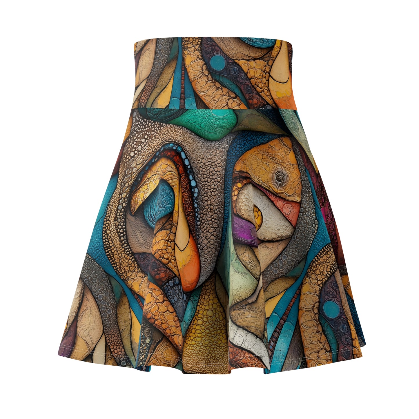 Hidden Faces in Abstract - Skater Skirt