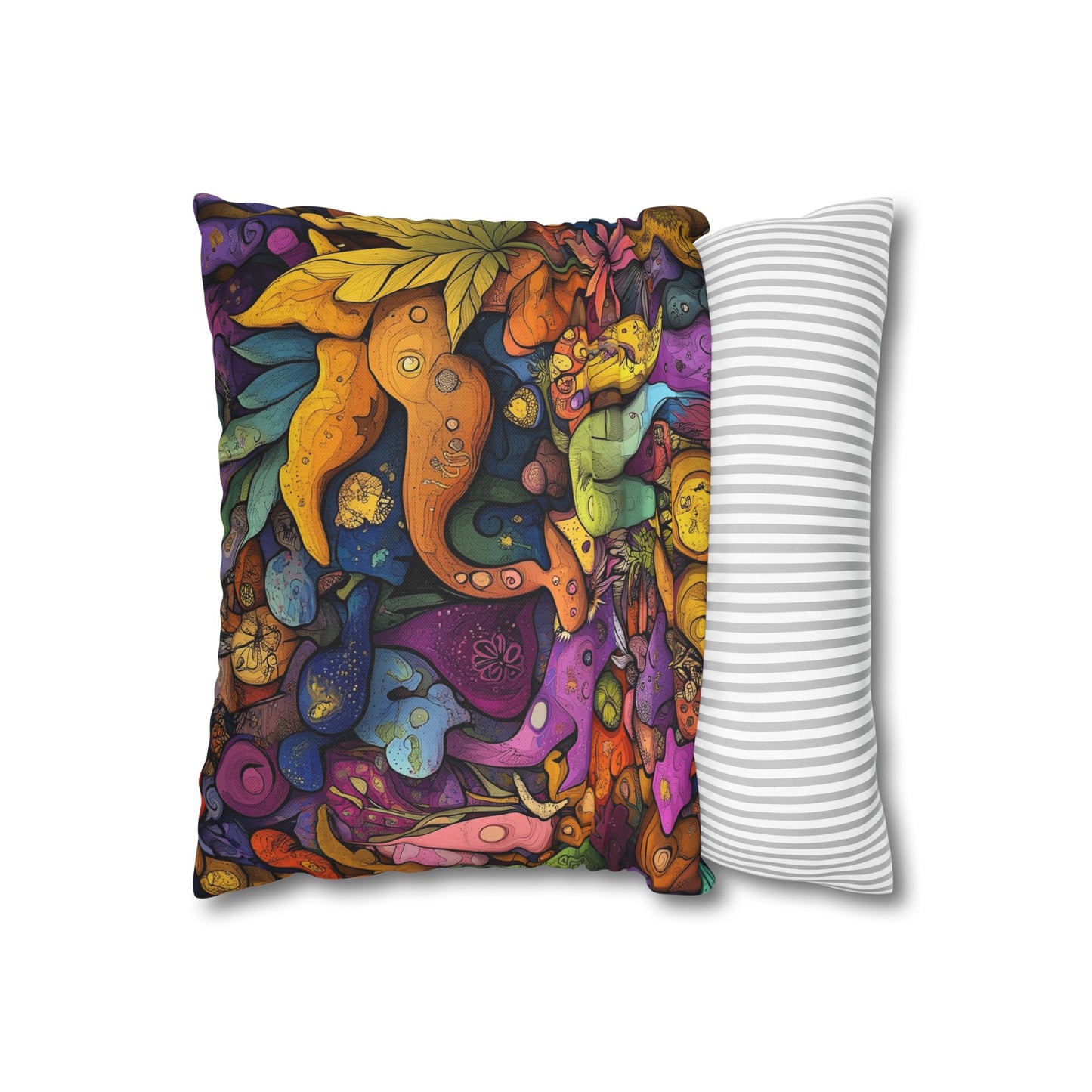 Kaleidoscopic Dream- Square Polyester Pillowcase