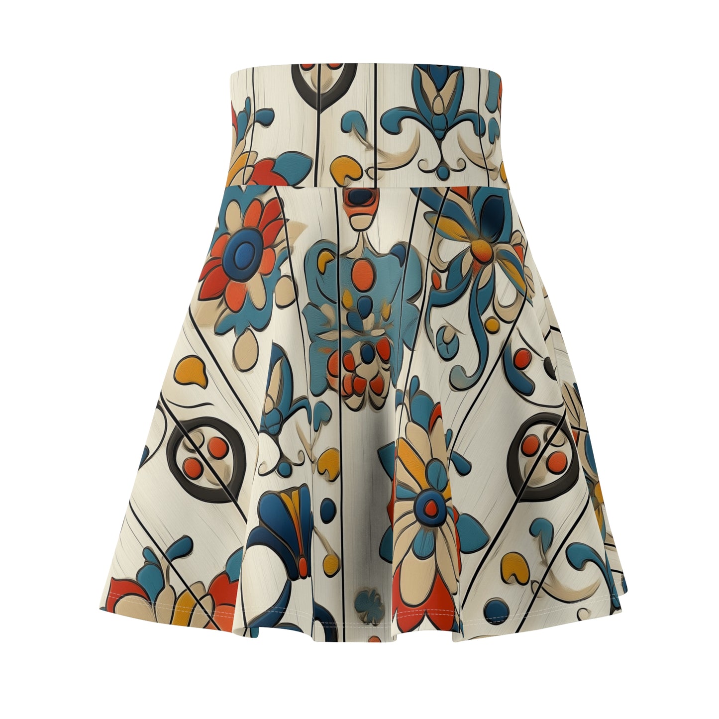 Retro Bloom Revival - Skater Skirt