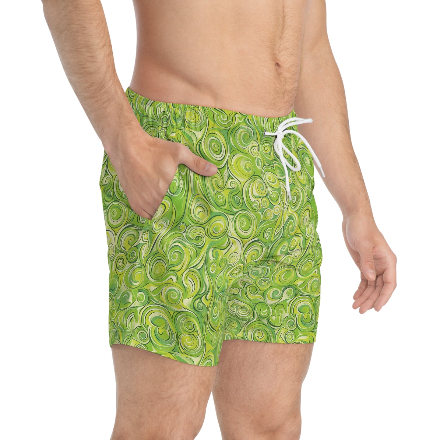 Lake57 Swirlino Green Swim Trunks