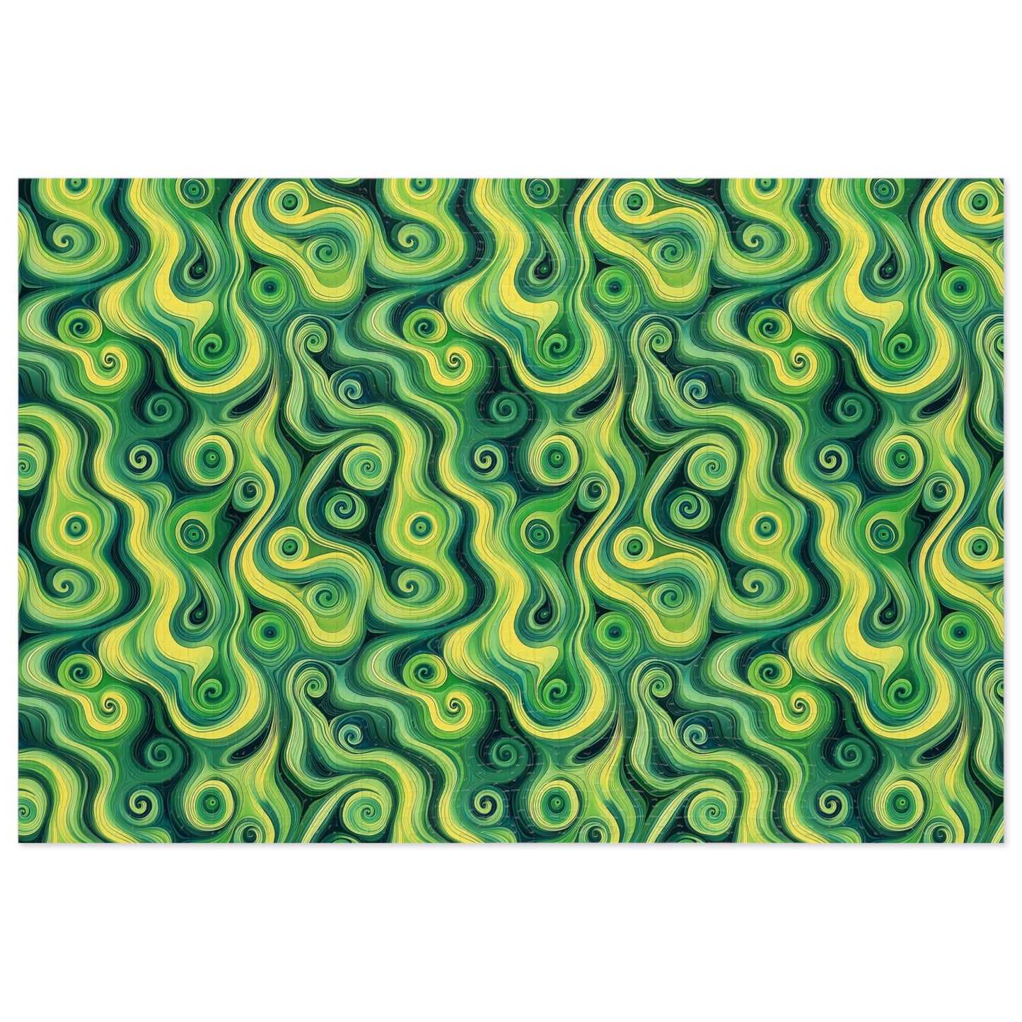 Green Swirlino Jigsaw Puzzle 1