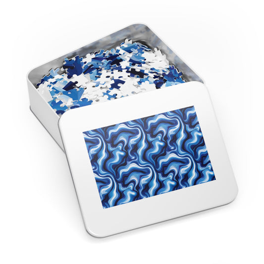 Blue Swirlino Jigsaw Puzzle 6