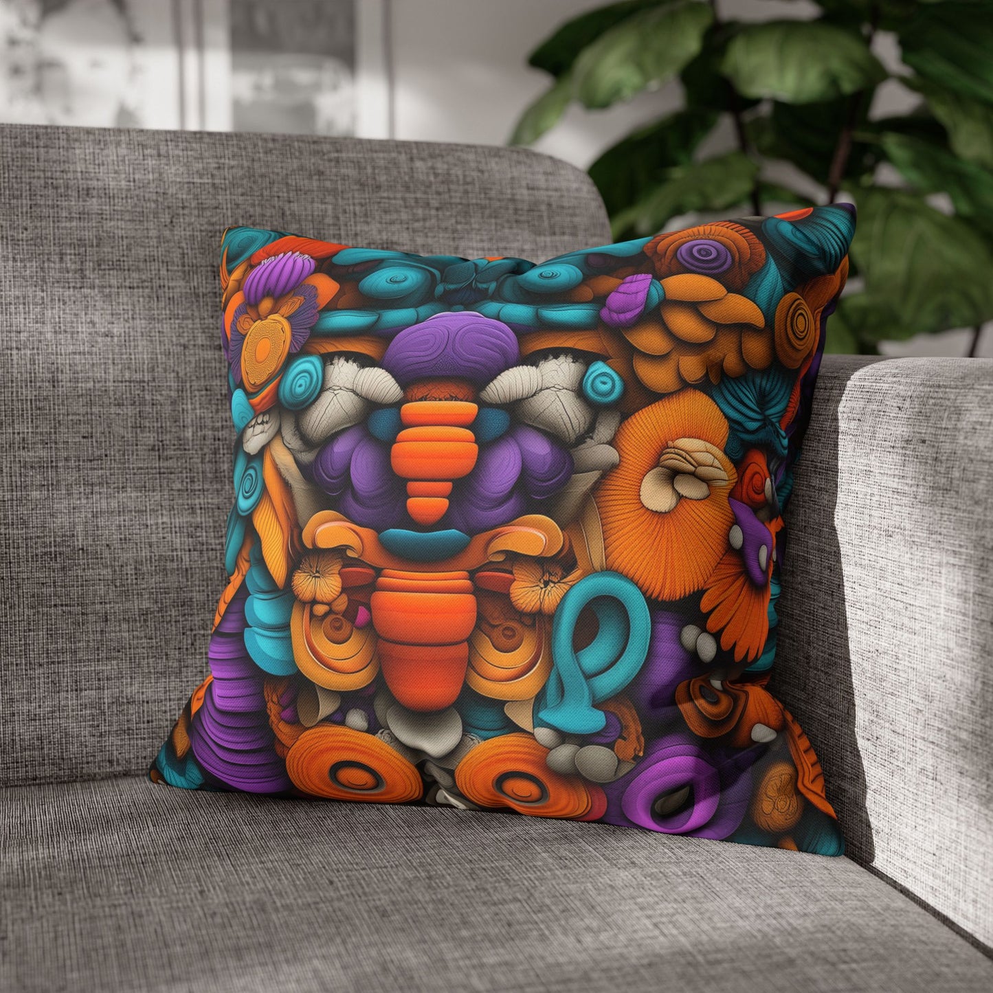 Chromatic Reverie- Square Polyester Pillowcase