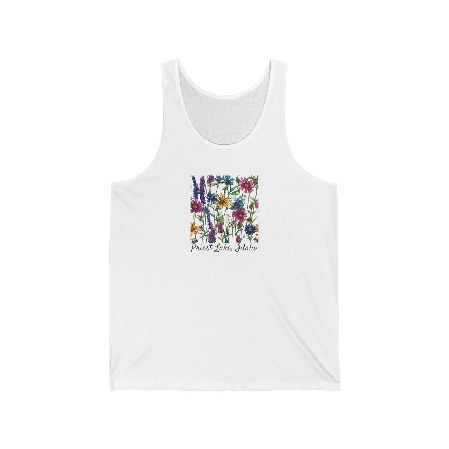 Priest Lake Wildflower Unisex Jersey Tank