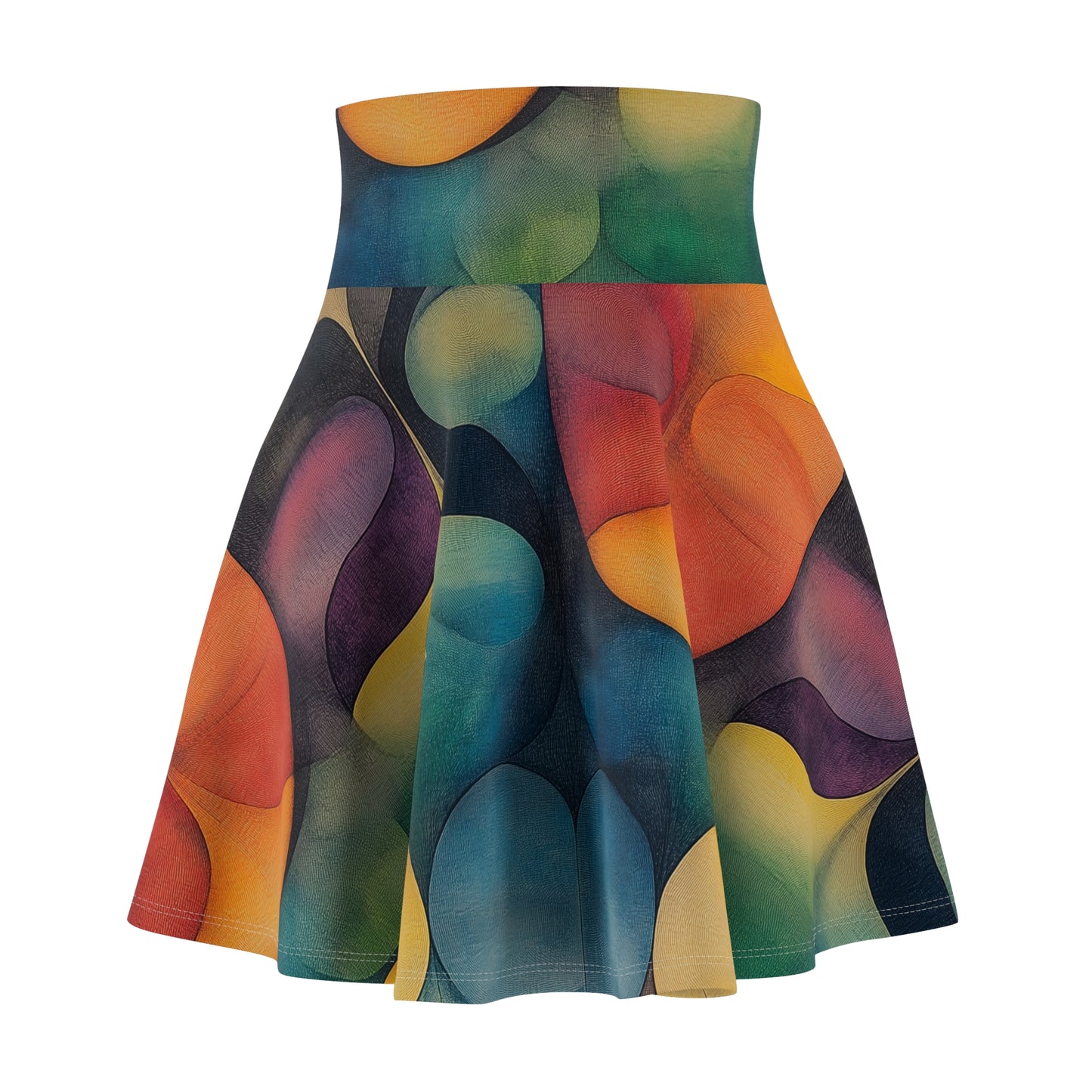 Vibrant Intersections - Skater Skirt