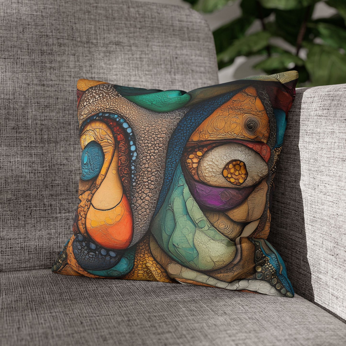 Swirling Depths - Square Polyester Pillowcase