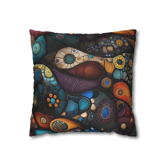 Cosmic Cells - Square Polyester Pillowcase