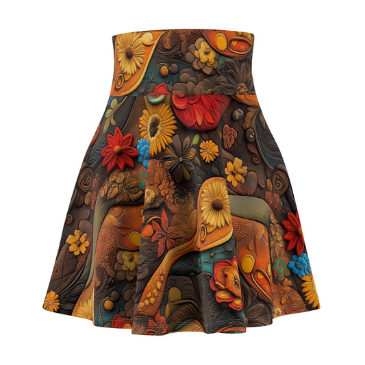 Textured Dreamscape - Skater Skirt