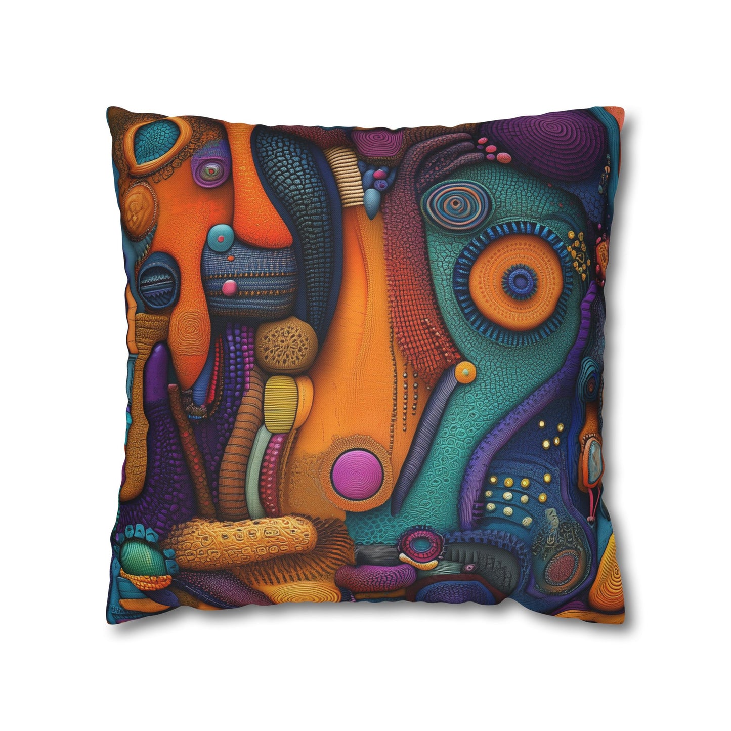 Vibrant Vortex- Square Polyester Pillowcase