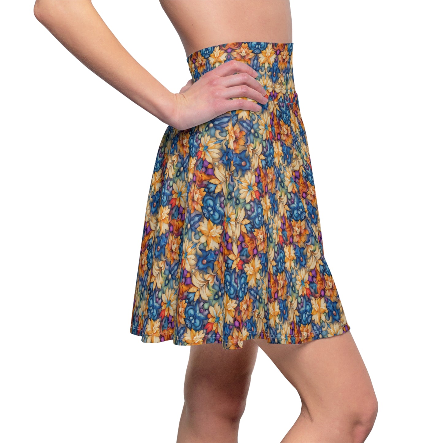 Abstract Garden Dreams Skater Skirt