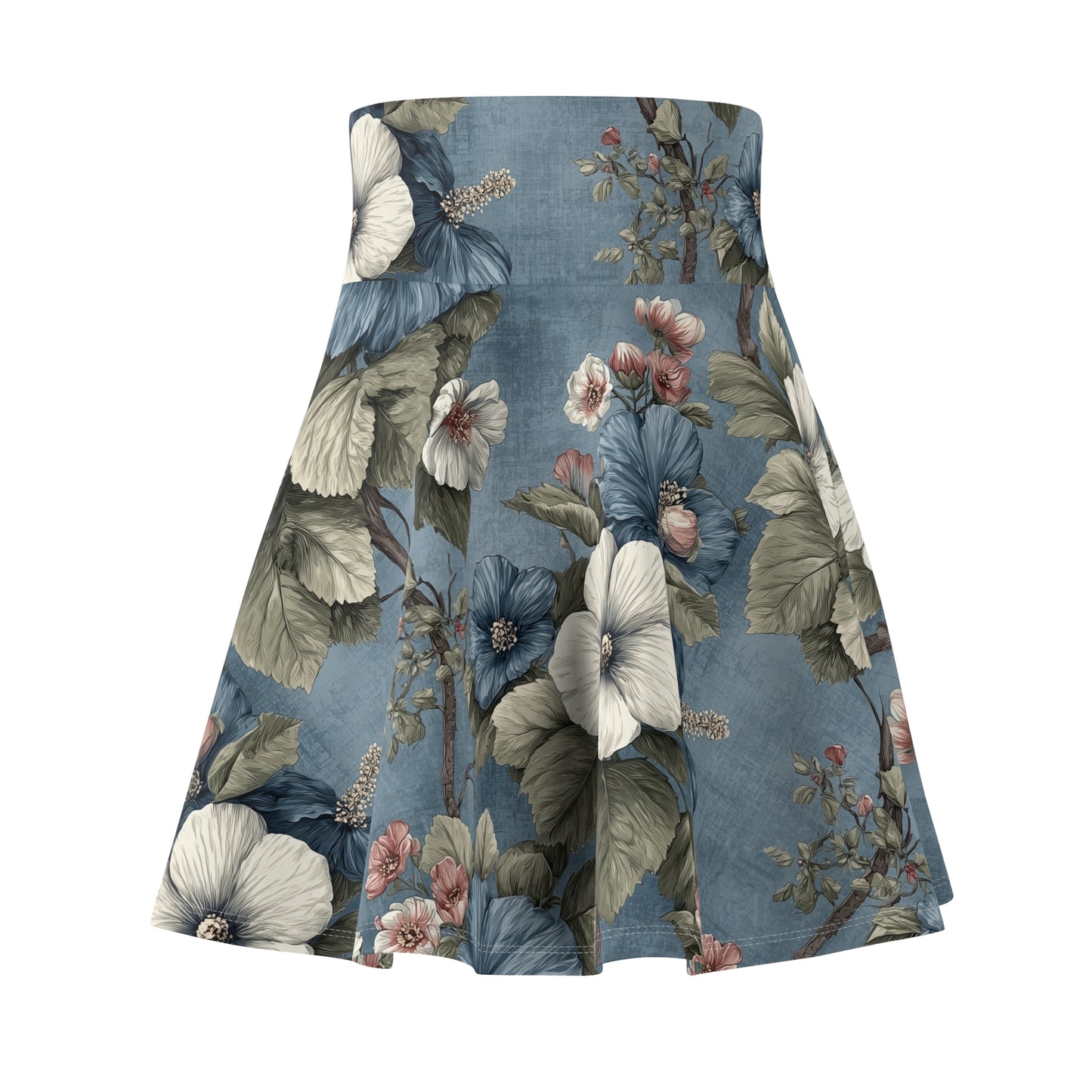 Flower Blue Skater Skirt