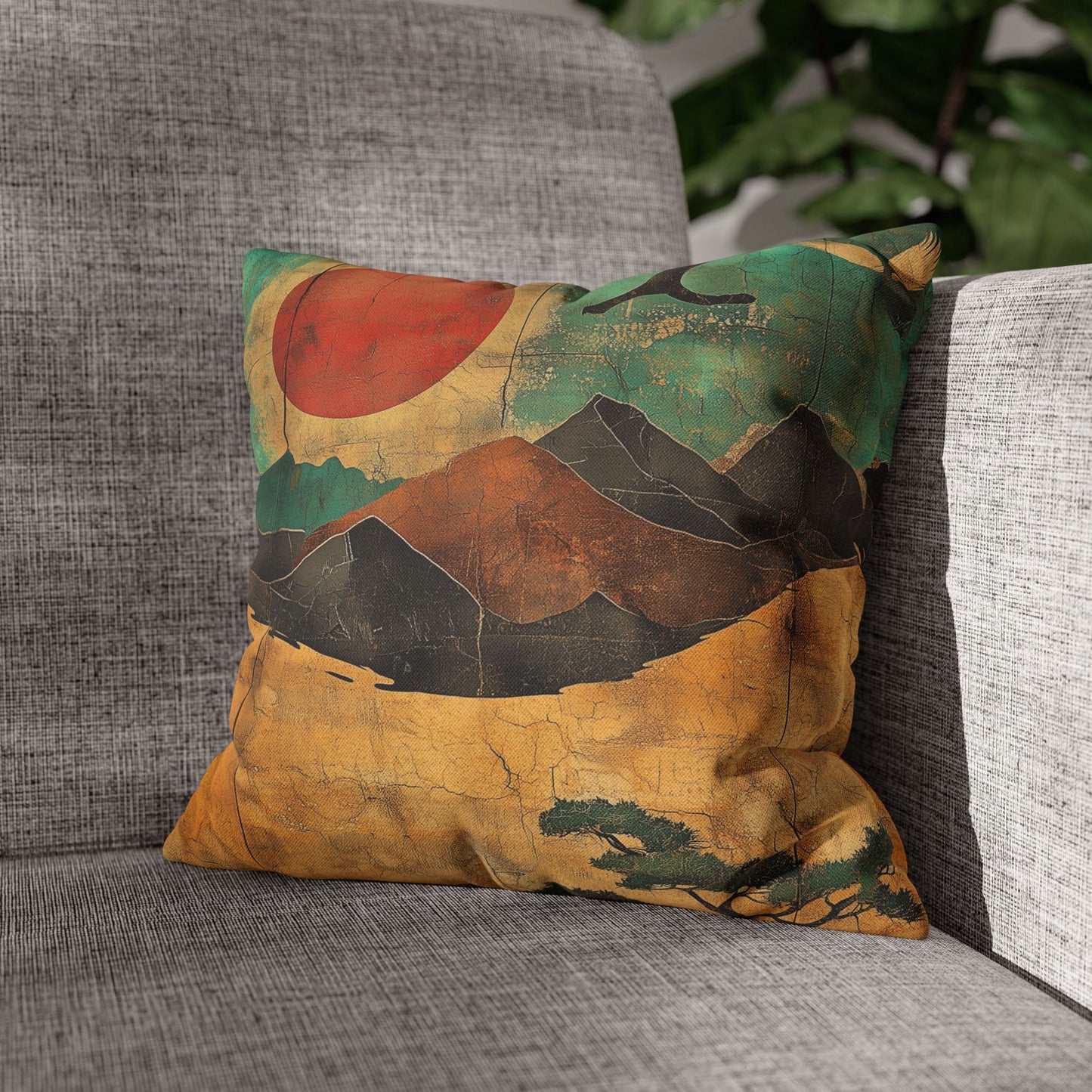 Rising Sun - Square Polyester Pillowcase