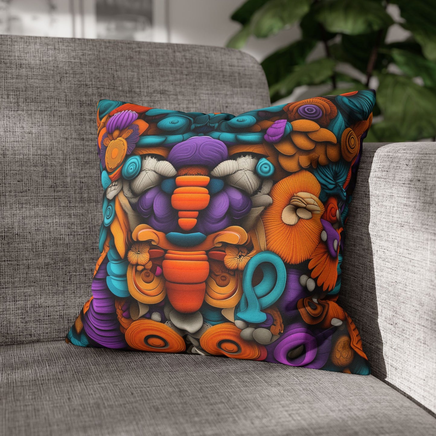 Chromatic Reverie- Square Polyester Pillowcase