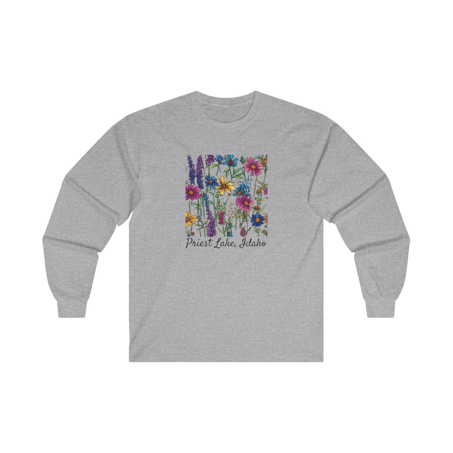 Priest Lake Wildflower Lake Ultra Cotton Long Sleeve T-shirt