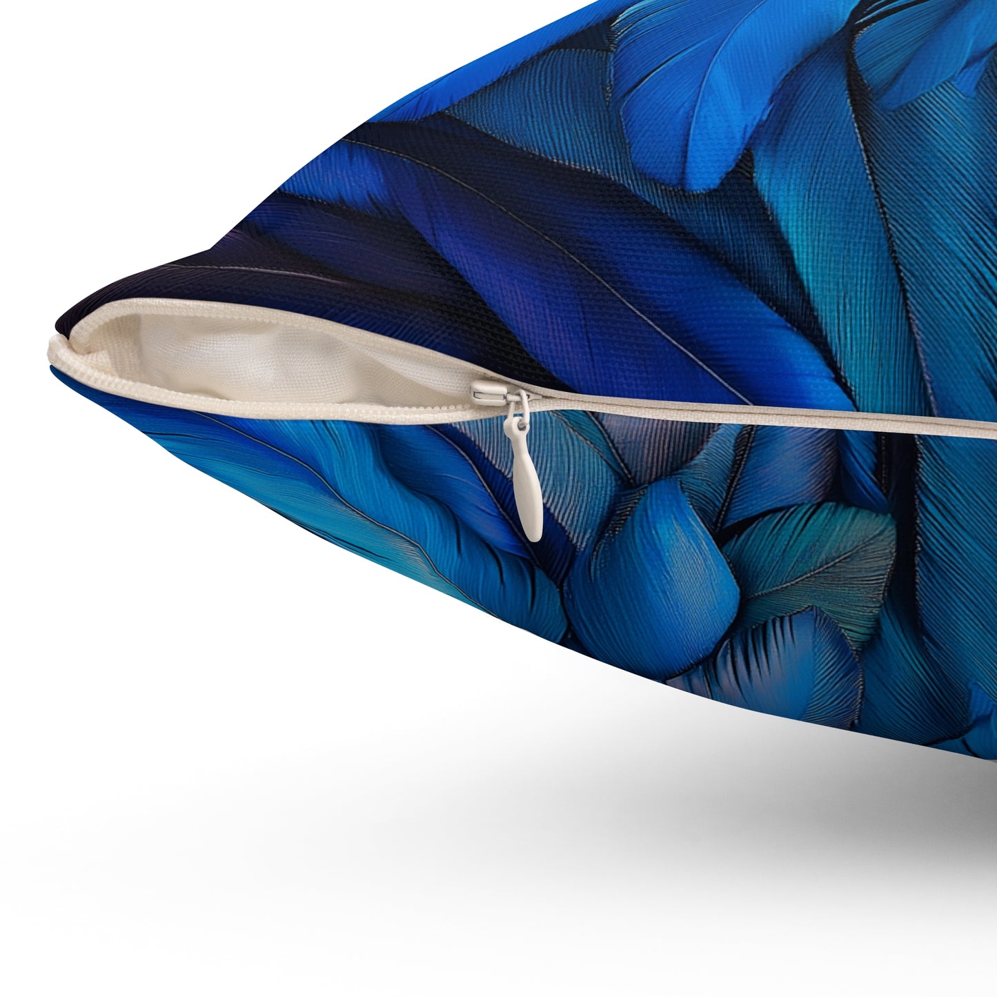 Steller’s Jay Feather Polyester Pillow