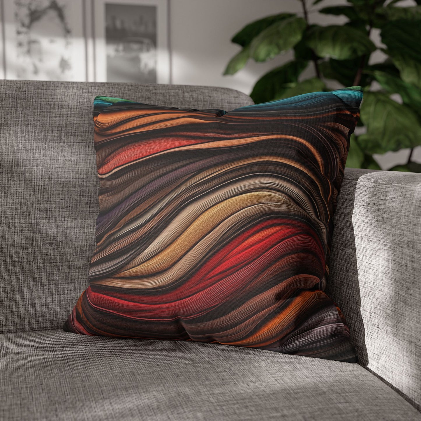 Fluid Waves - Square Polyester Pillowcase