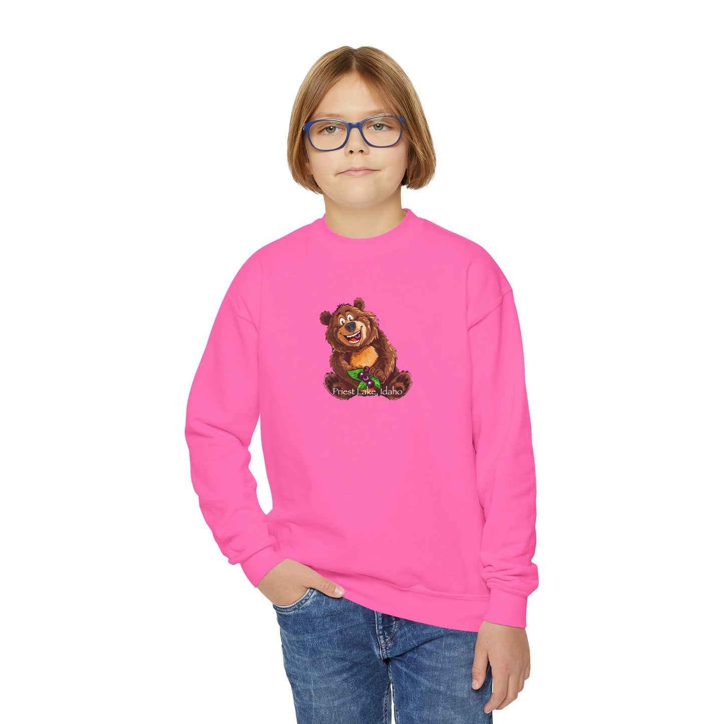 Huckle Bear Youth Crewneck Sweatshirt