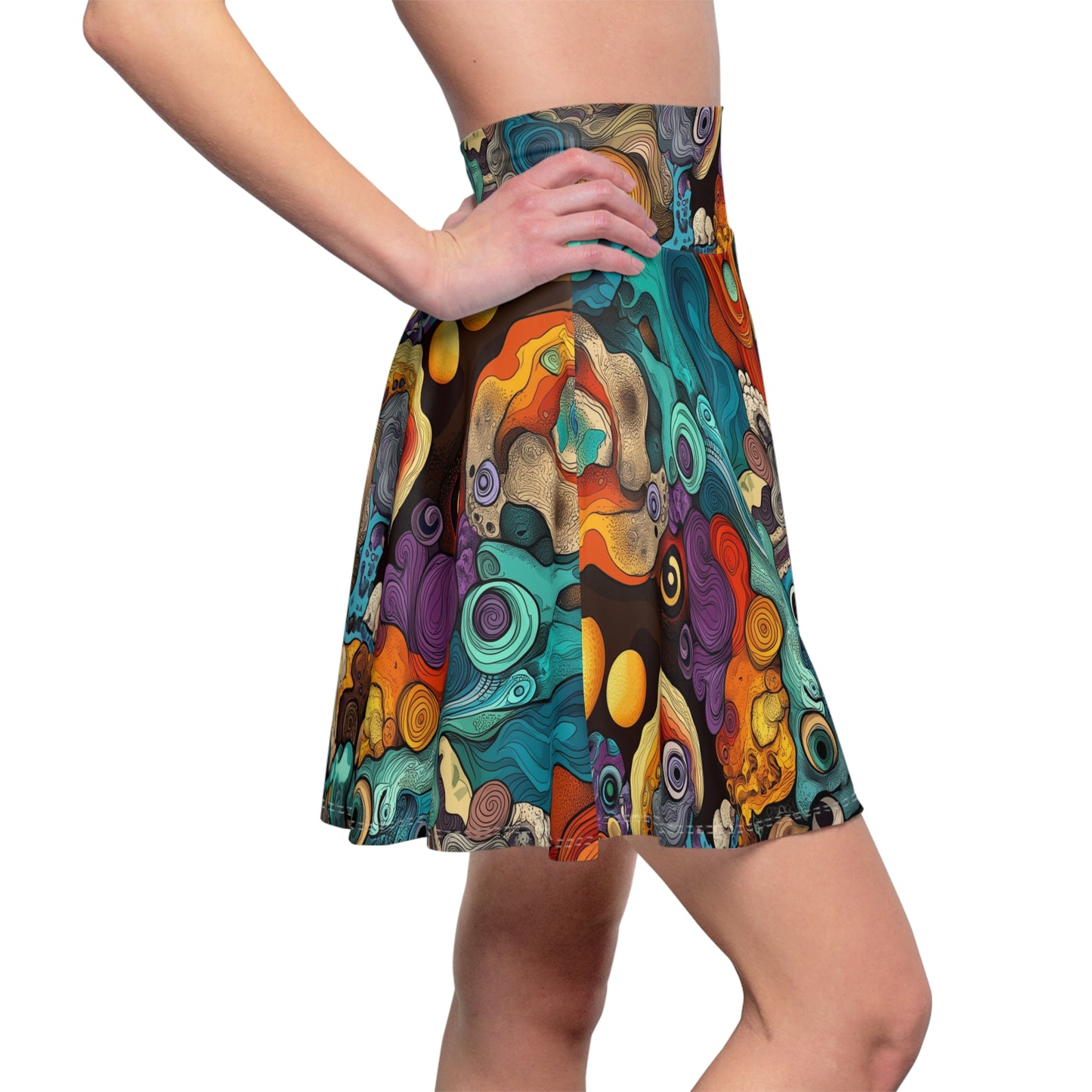 Psychedelic Ocean - Skater Skirt