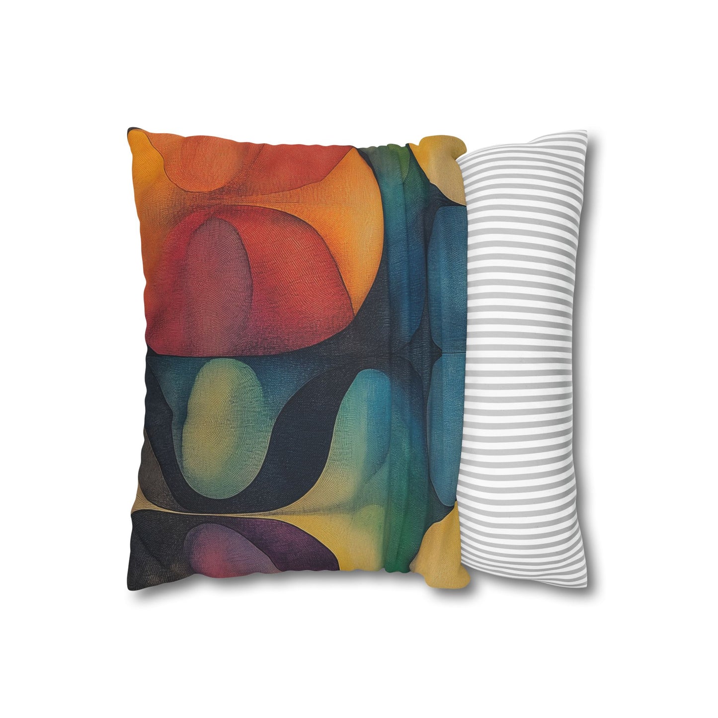 Fluid Forms- Square Polyester Pillowcase