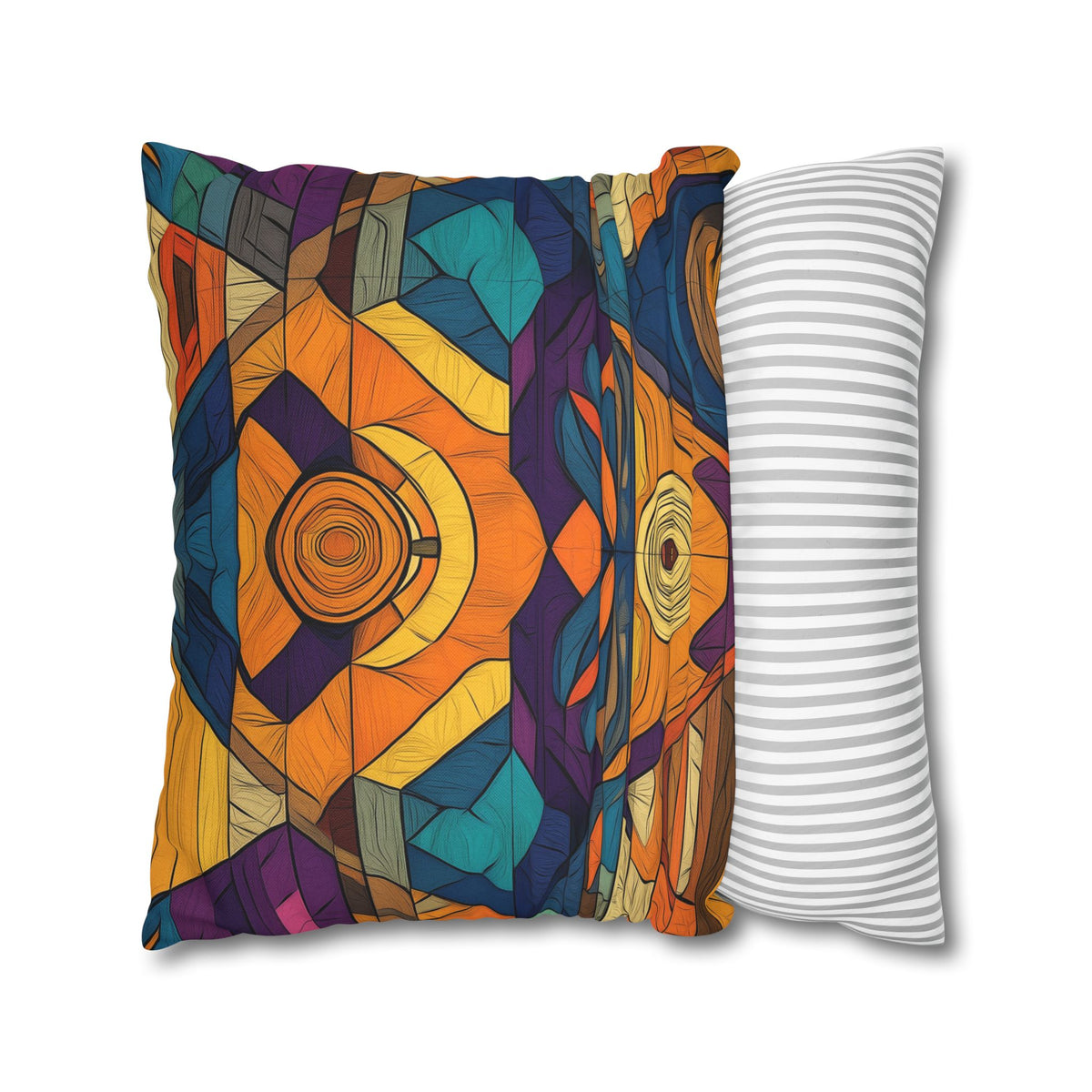 Vibrant Mandala- Square Polyester Pillowcase
