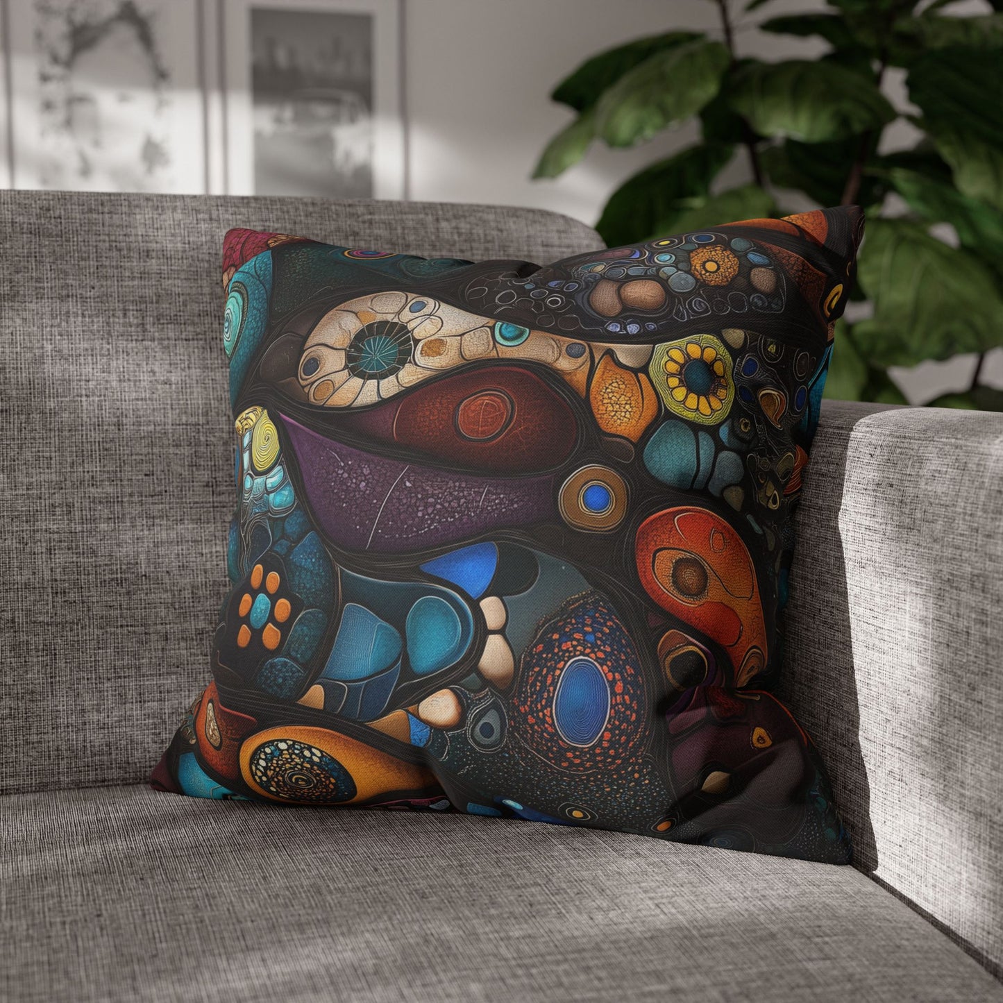 Cosmic Cells - Square Polyester Pillowcase